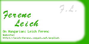 ferenc leich business card